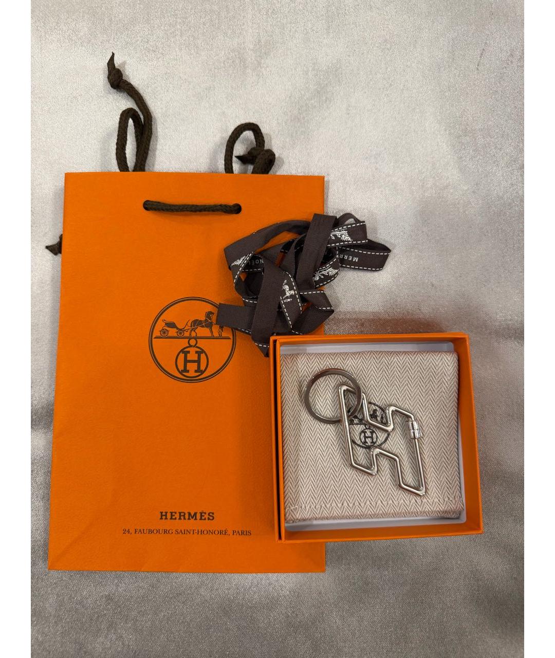 HERMES Серебрянный брелок, фото 2
