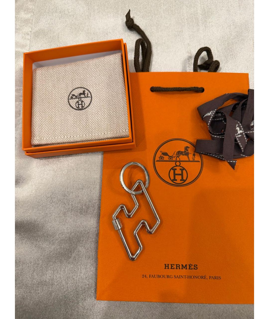 HERMES Серебрянный брелок, фото 3