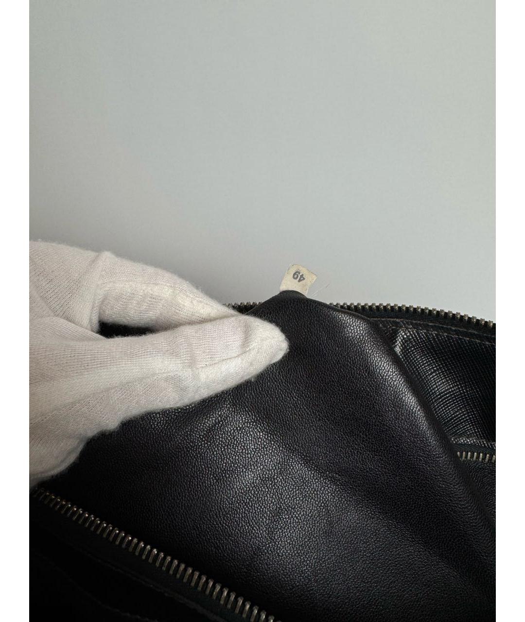 PRADA Черный кожаный портфель, фото 8