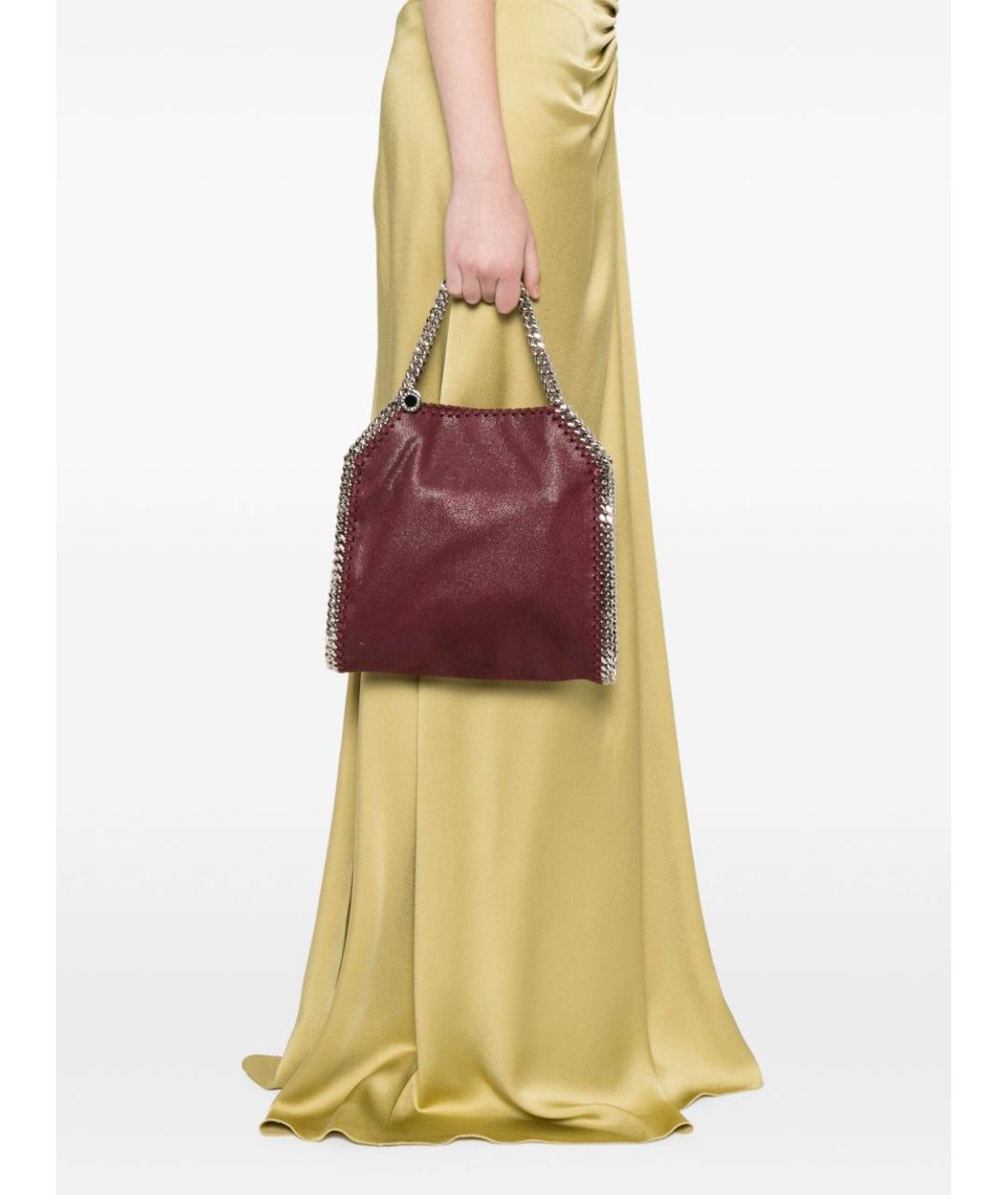 STELLA MCCARTNEY Бордовая сумка тоут из искусственной кожи, фото 3