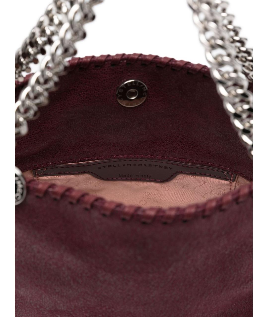 STELLA MCCARTNEY Бордовая сумка тоут из искусственной кожи, фото 4