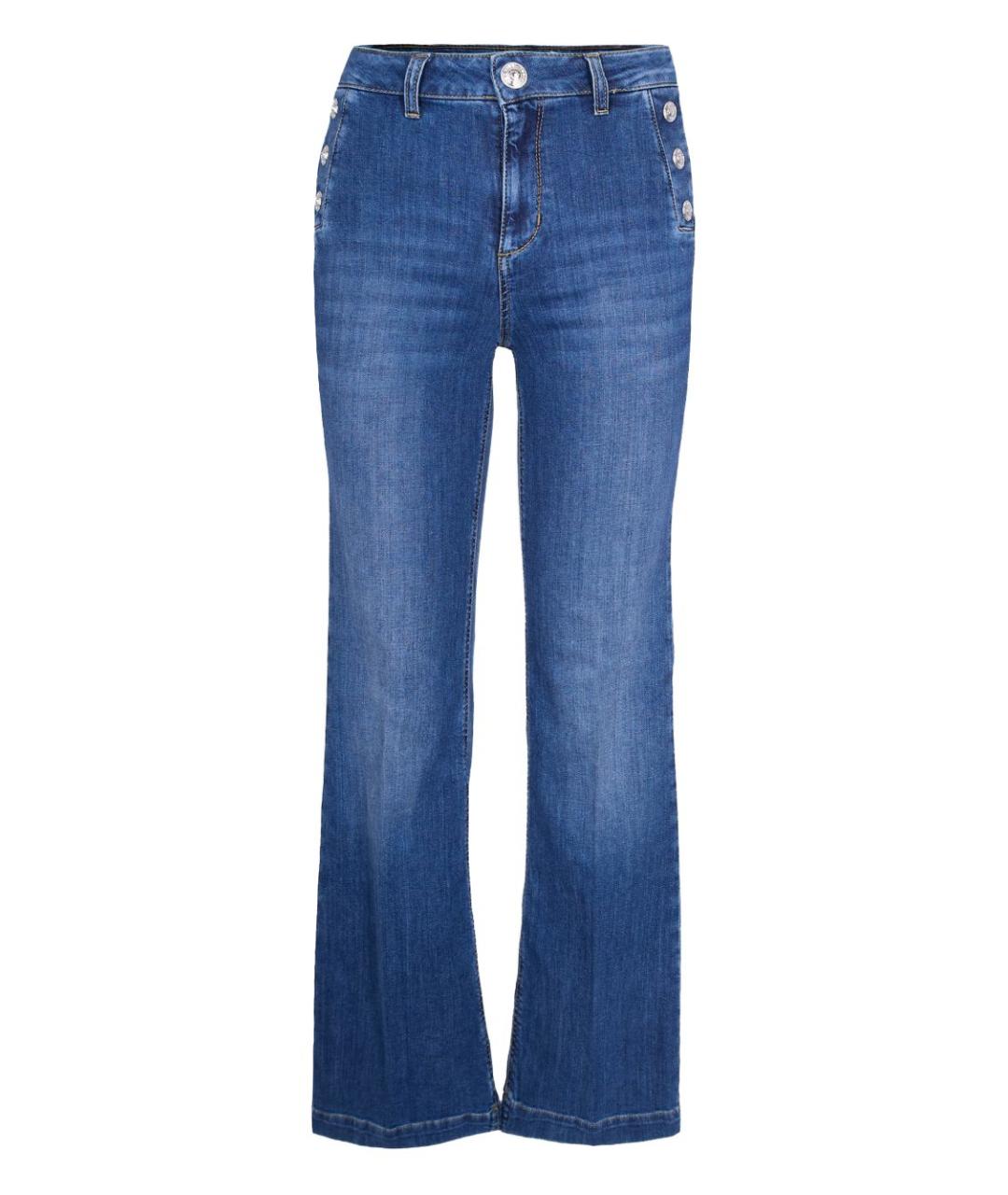 LIU JO Синие хлопковые прямые джинсы, фото 1