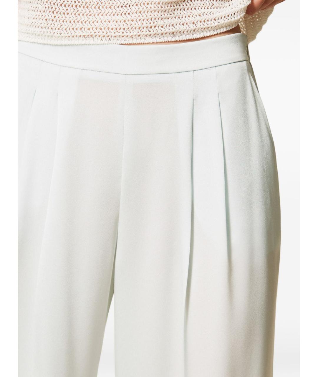 TWIN-SET Белые прямые брюки, фото 2