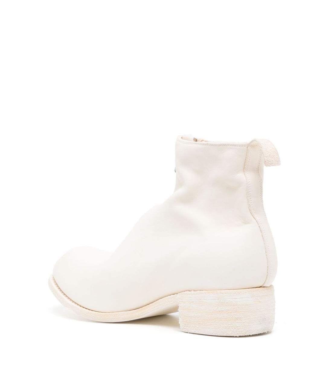 GUIDI Белые кожаные полусапоги, фото 2