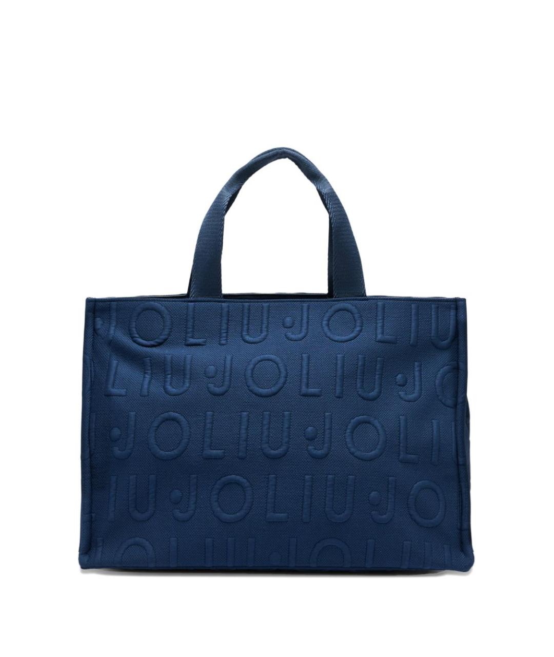 LIU JO Синяя тканевая сумка тоут, фото 1