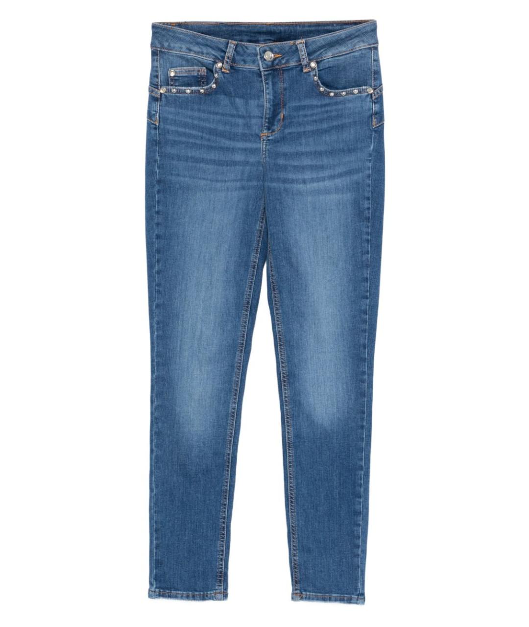 LIU JO Синие хлопковые джинсы слим, фото 1