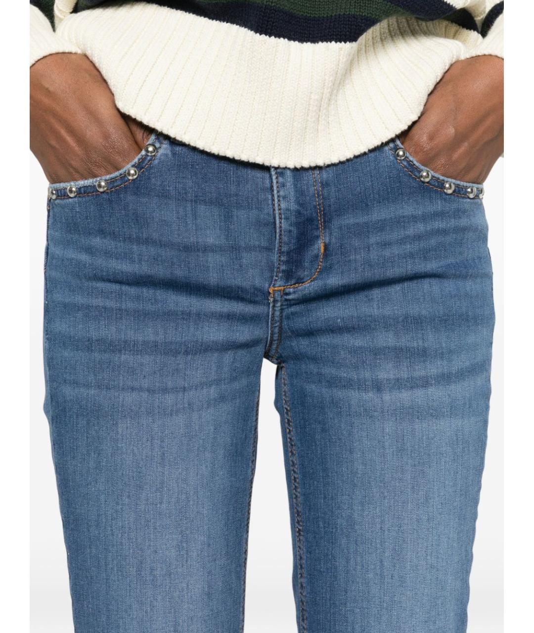 LIU JO Синие хлопковые джинсы слим, фото 3