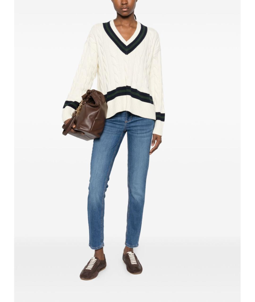 LIU JO Синие хлопковые джинсы слим, фото 5