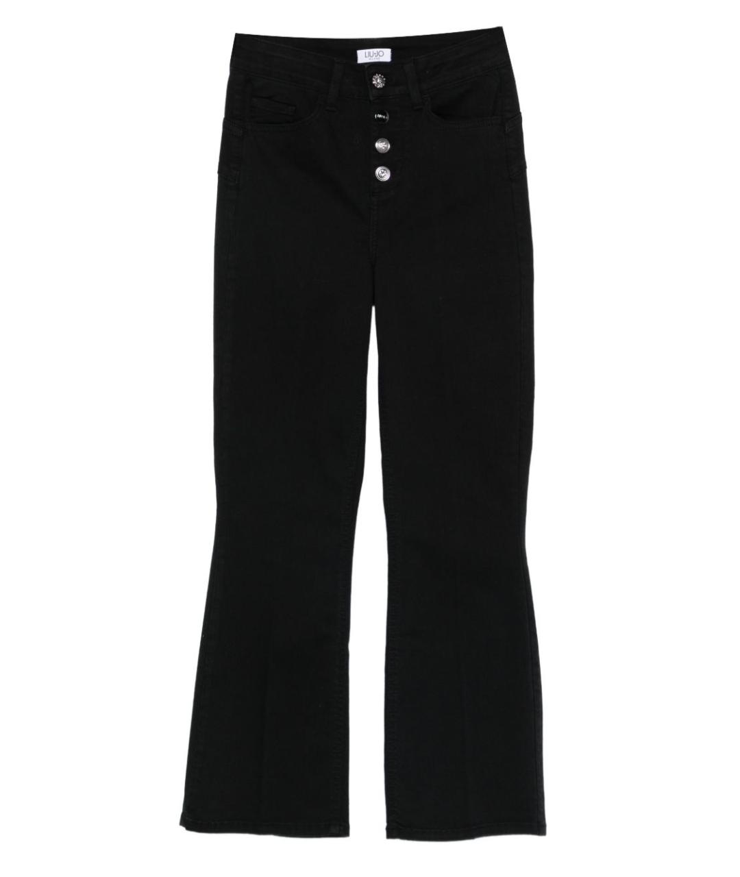 LIU JO Черные хлопковые прямые джинсы, фото 1