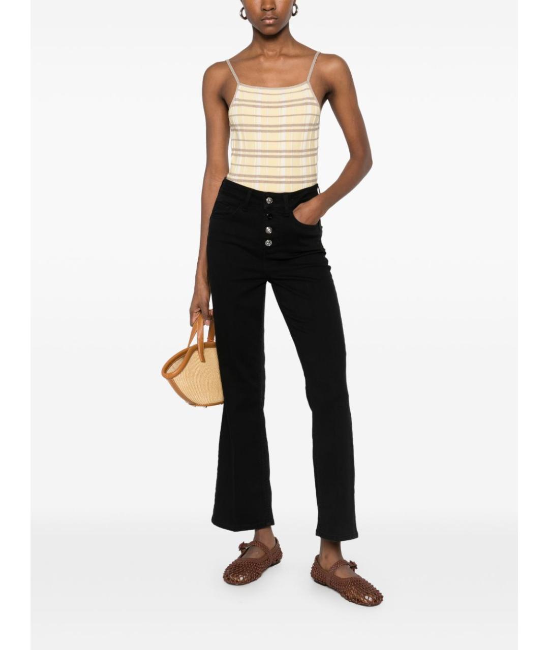 LIU JO Черные хлопковые прямые джинсы, фото 4