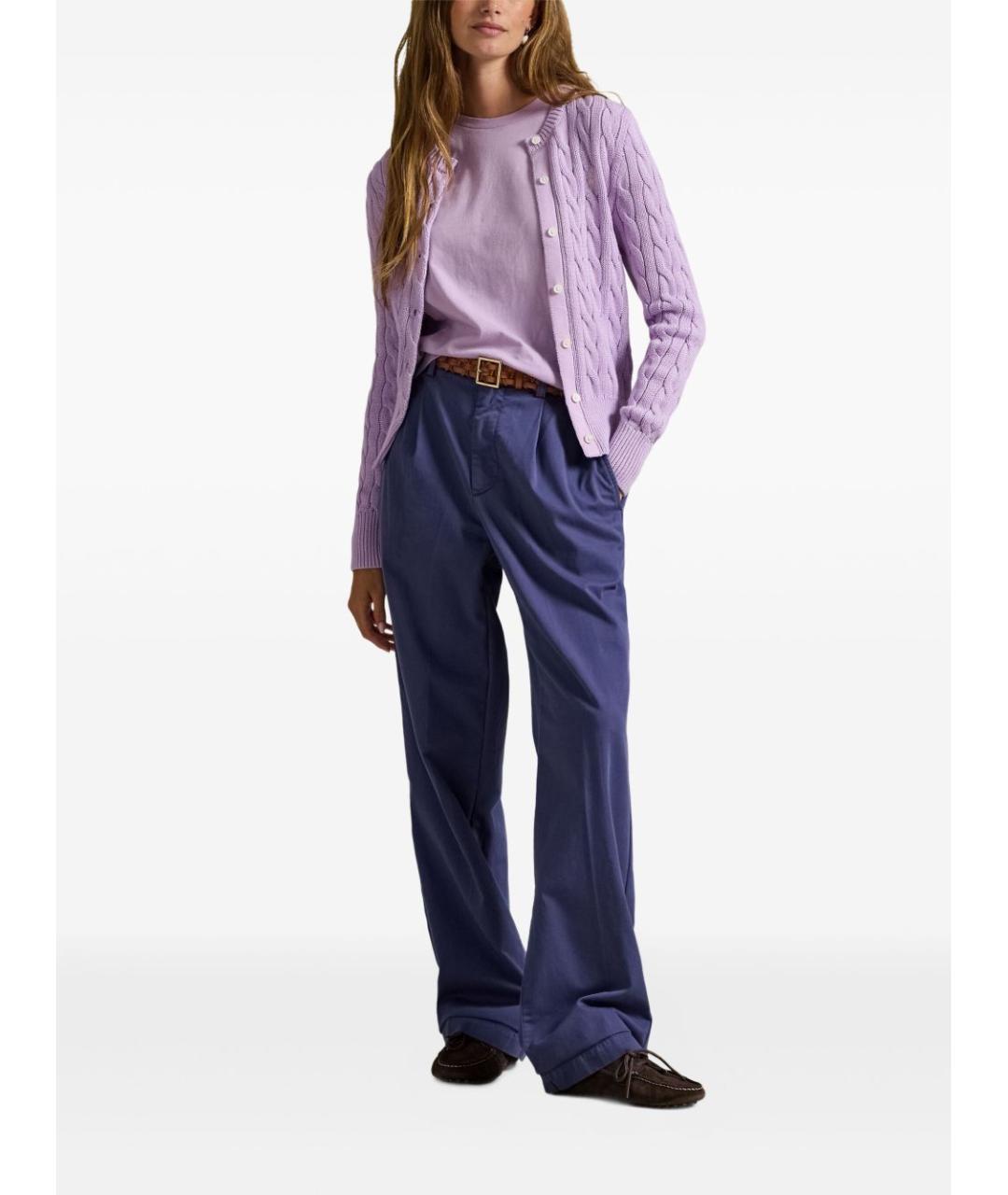 POLO RALPH LAUREN Фиолетовая хлопковая футболка, фото 2