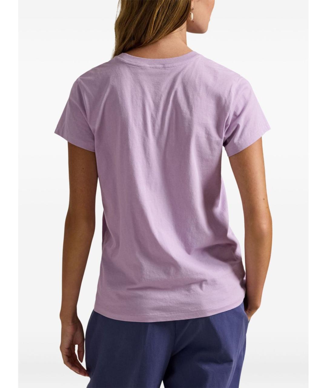 POLO RALPH LAUREN Фиолетовая хлопковая футболка, фото 4