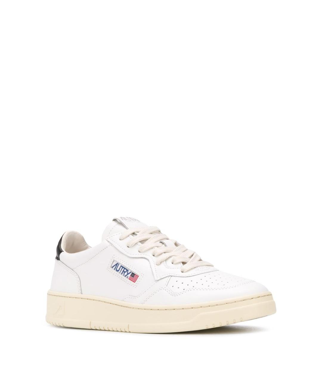 AUTRY Белые кожаные низкие кроссовки / кеды, фото 4