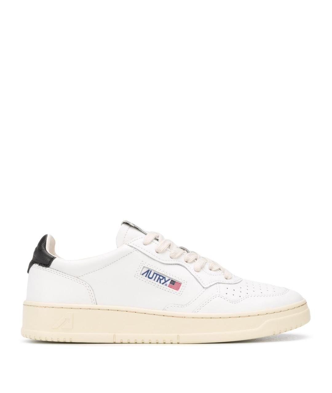 AUTRY Белые кожаные низкие кроссовки / кеды, фото 1