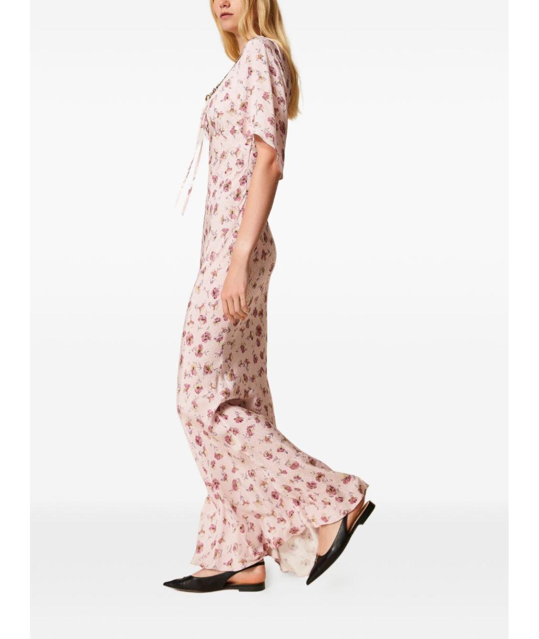 TWIN-SET Мульти вискозное повседневное платье, фото 3