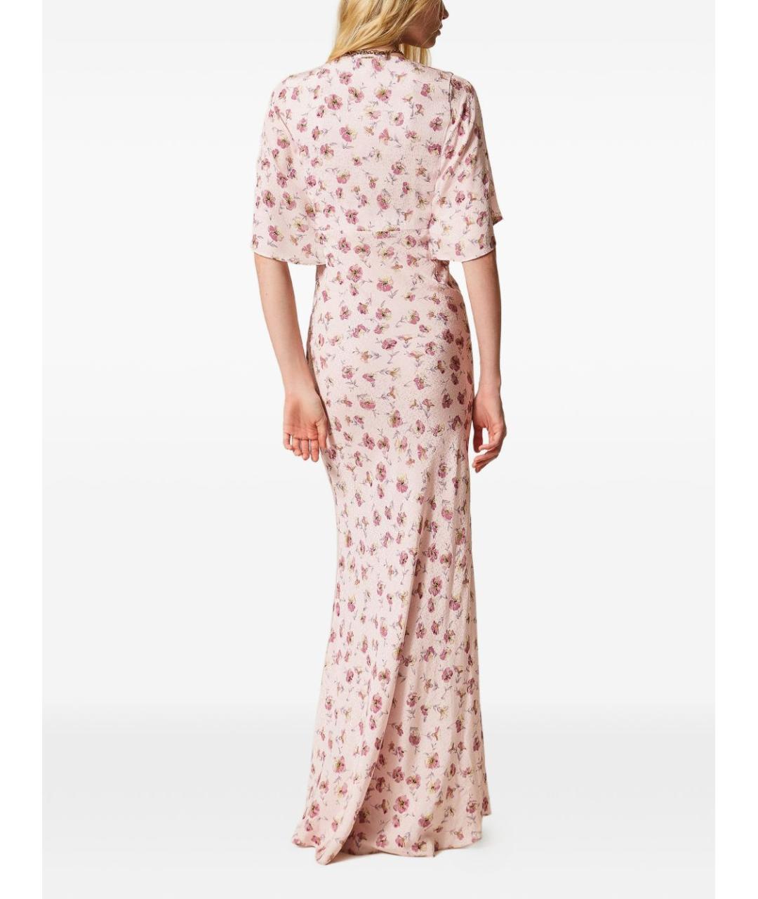 TWIN-SET Мульти вискозное повседневное платье, фото 4