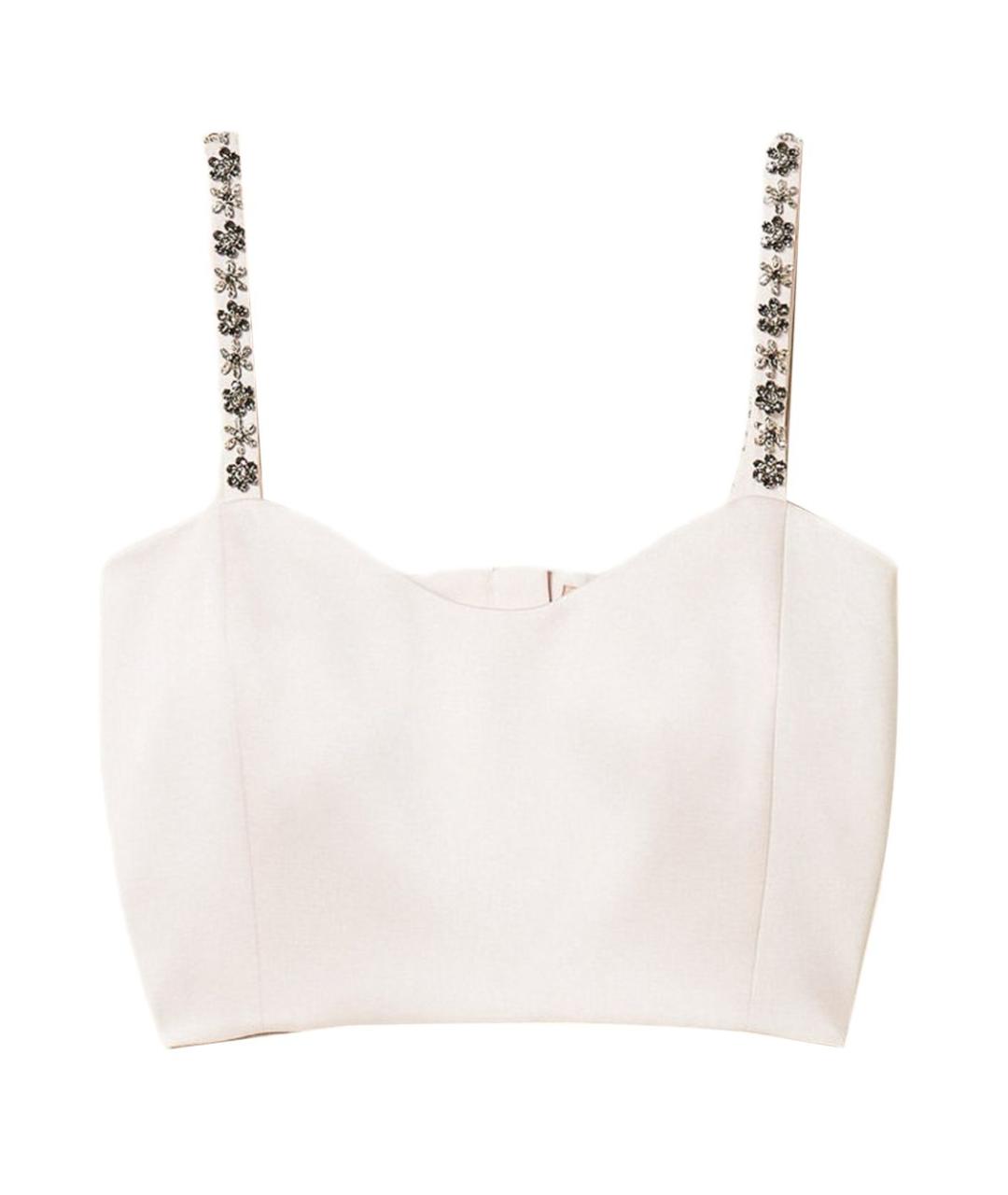 TWIN-SET Бежевая полиэстеровая майка, фото 1