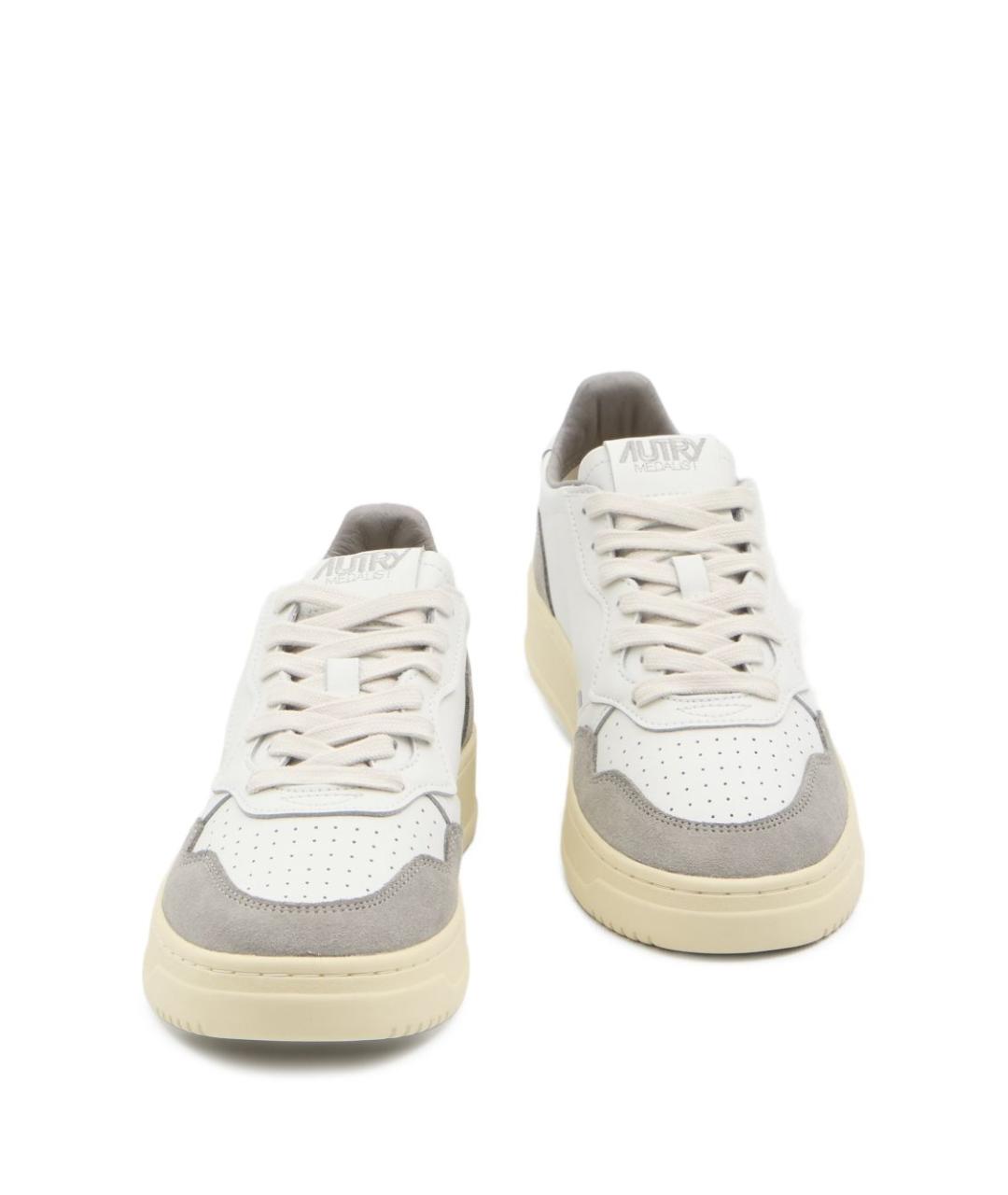 AUTRY Белые кожаные низкие кроссовки / кеды, фото 4