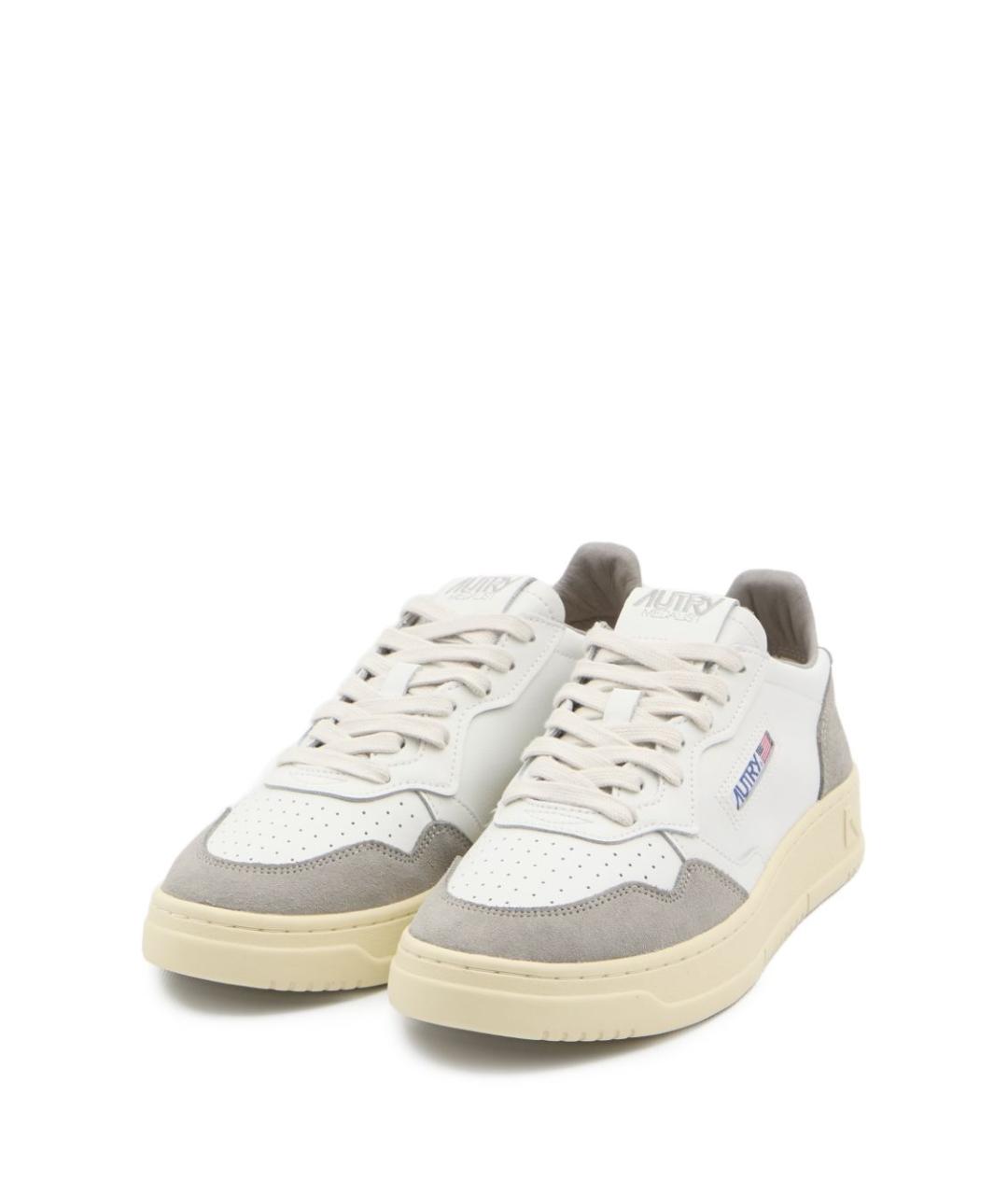 AUTRY Белые кожаные низкие кроссовки / кеды, фото 3