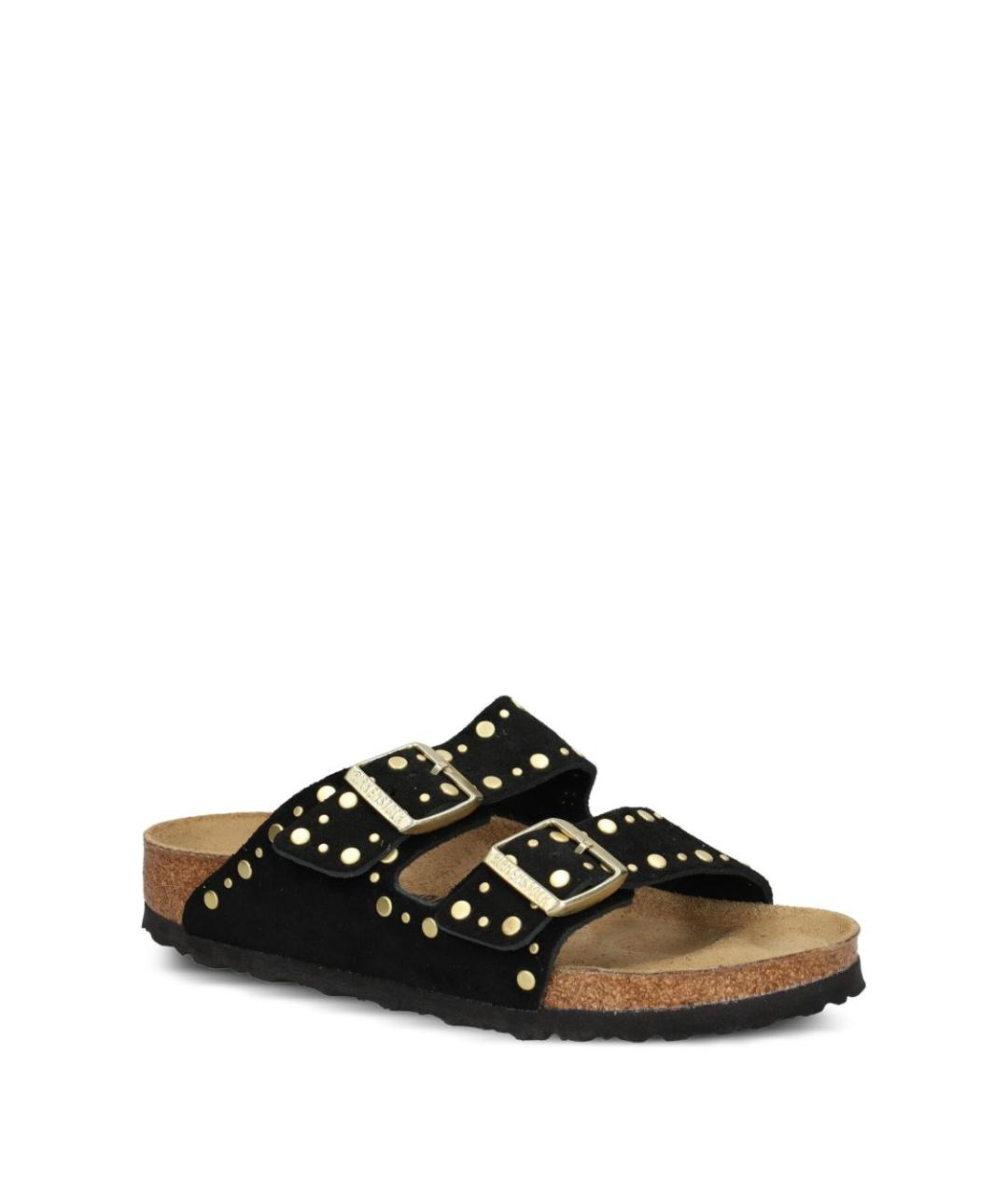 BIRKENSTOCK Черные кожаные сандалии, фото 3