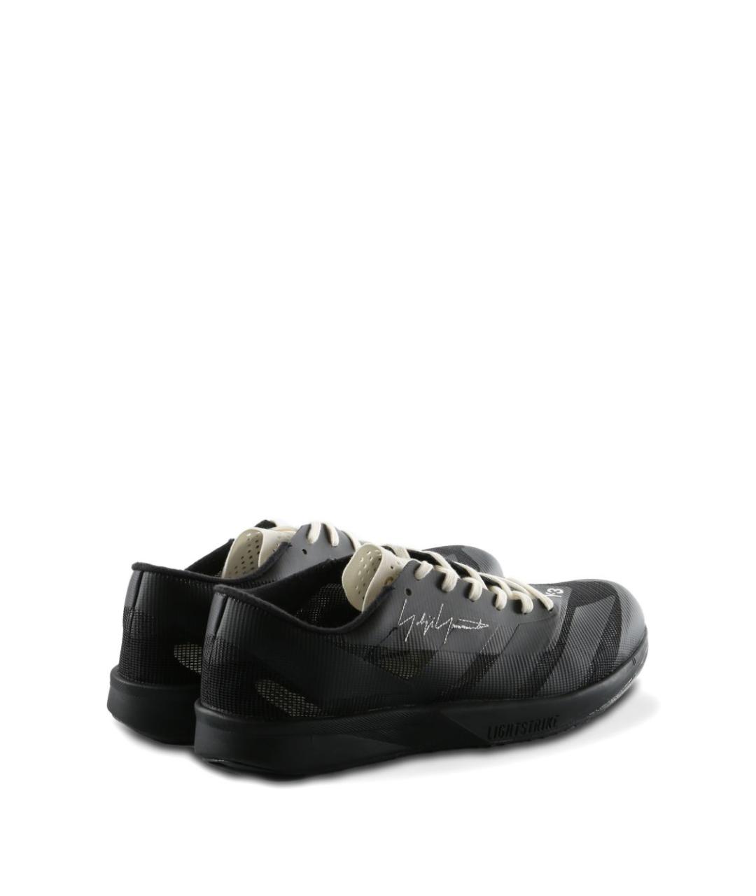 Y-3 Черные текстильные низкие кроссовки / кеды, фото 3