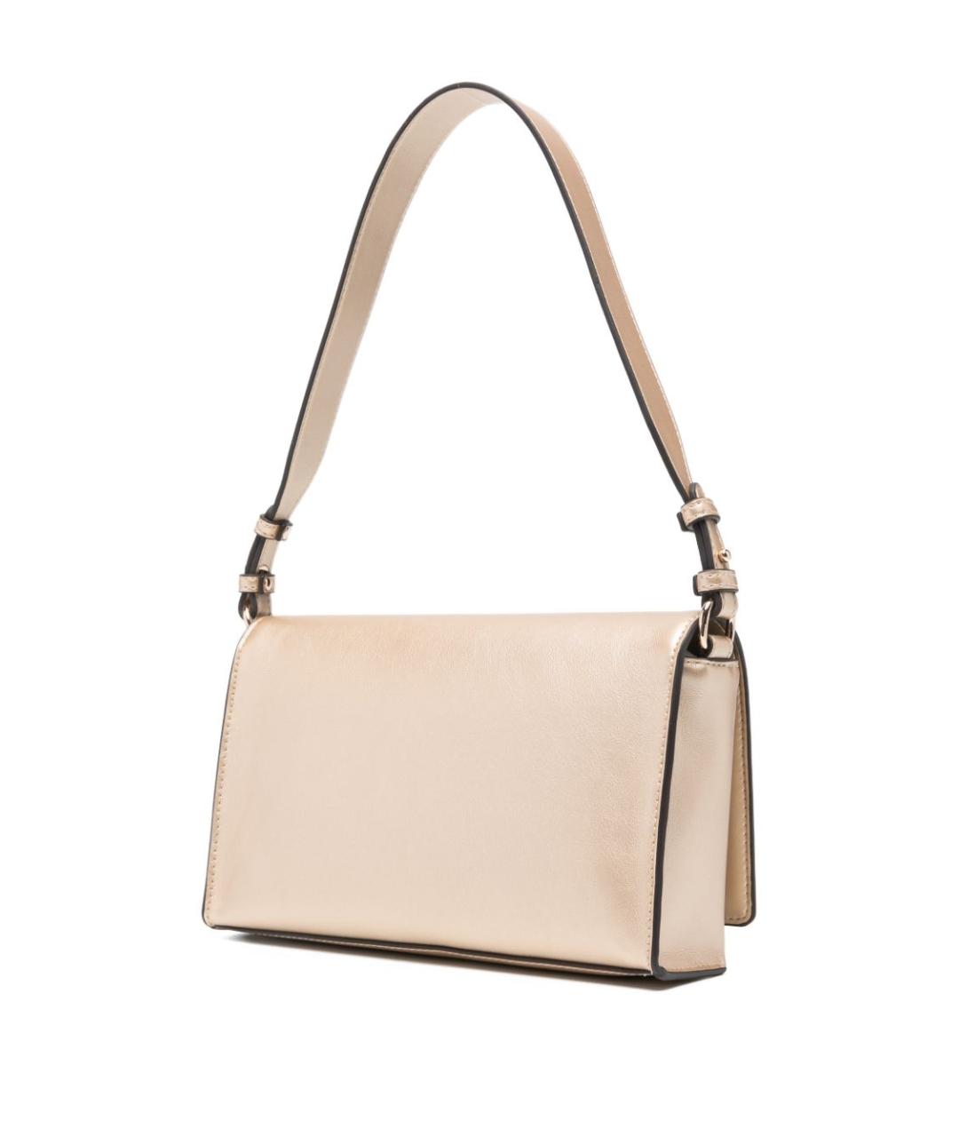 LIU JO Золотая сумка через плечо из искусственной кожи, фото 2