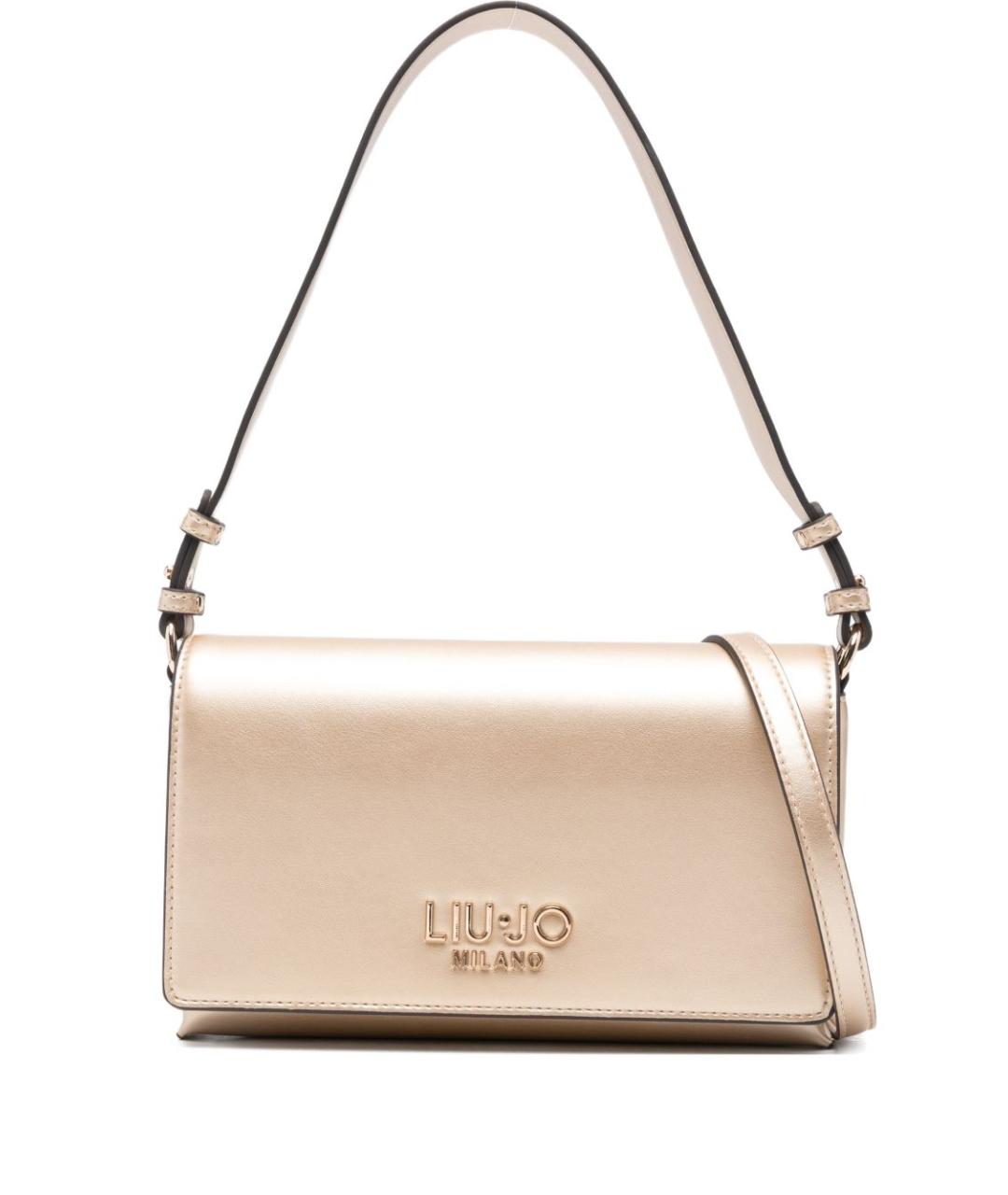 LIU JO Золотая сумка через плечо из искусственной кожи, фото 1