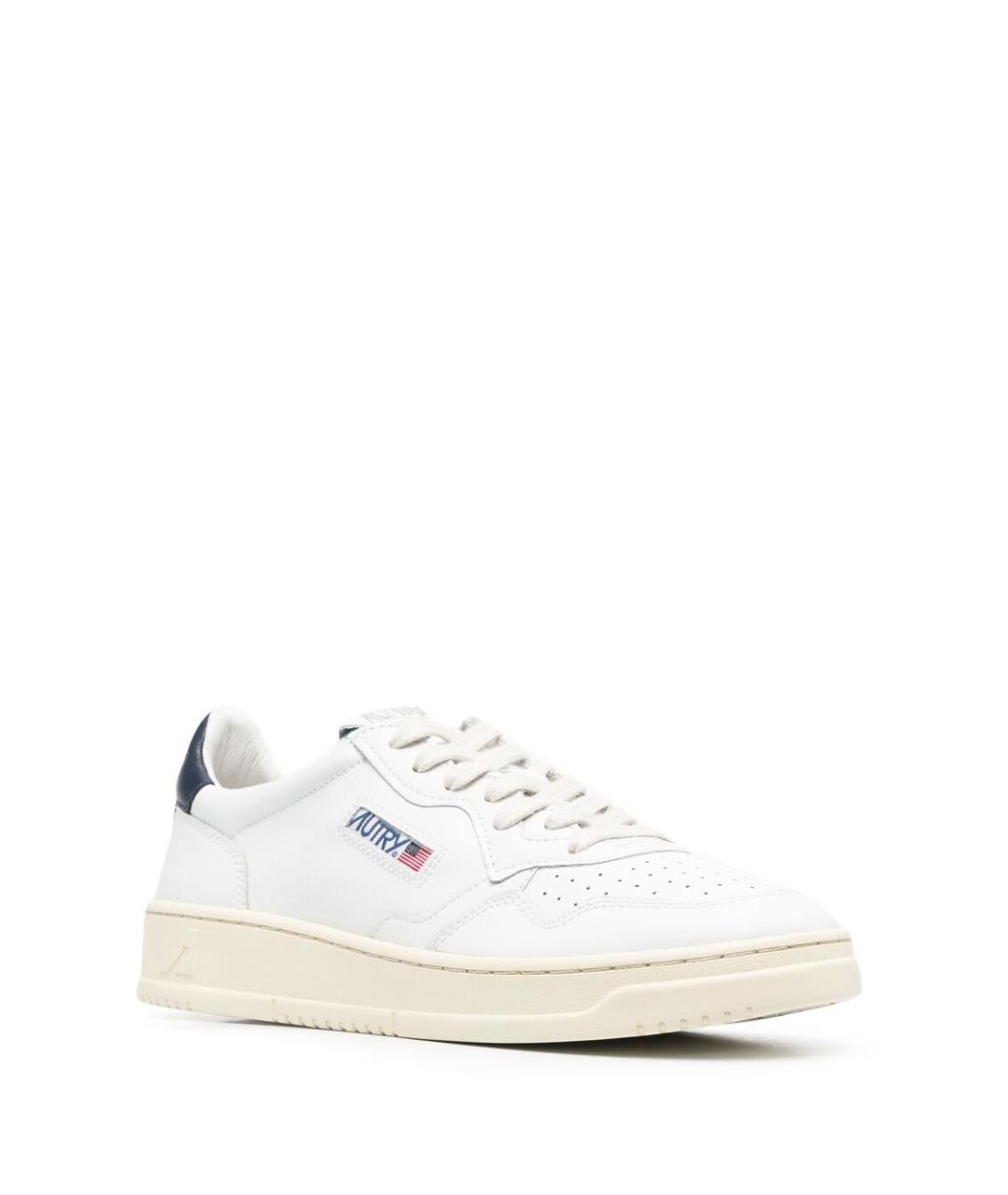 AUTRY Белые кожаные низкие кроссовки / кеды, фото 4
