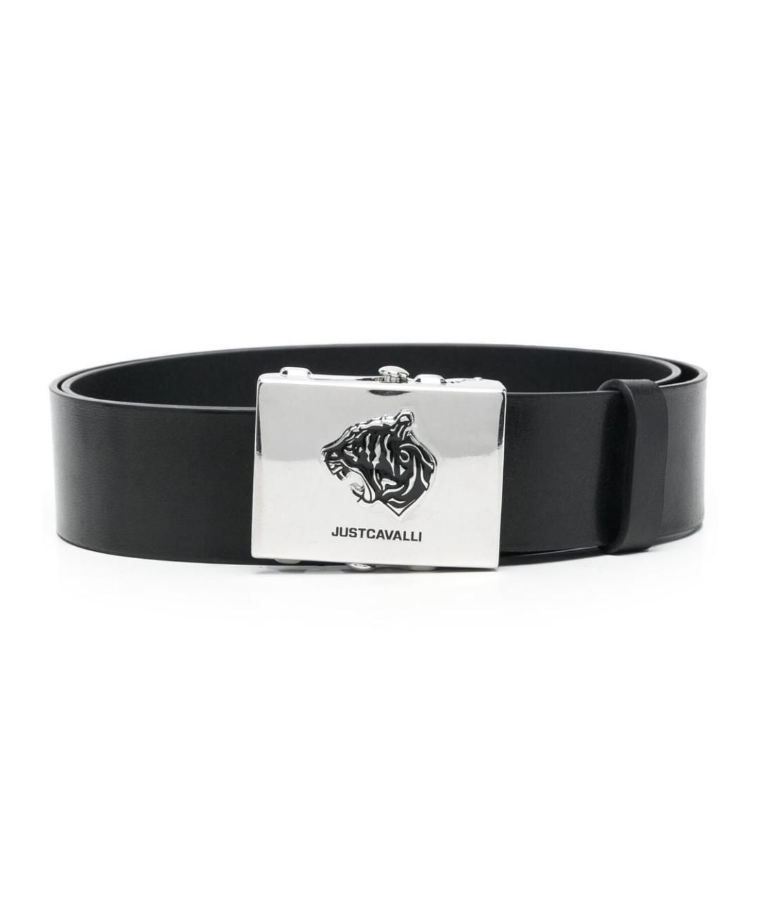 JUST CAVALLI Черный кожаный ремень, фото 1