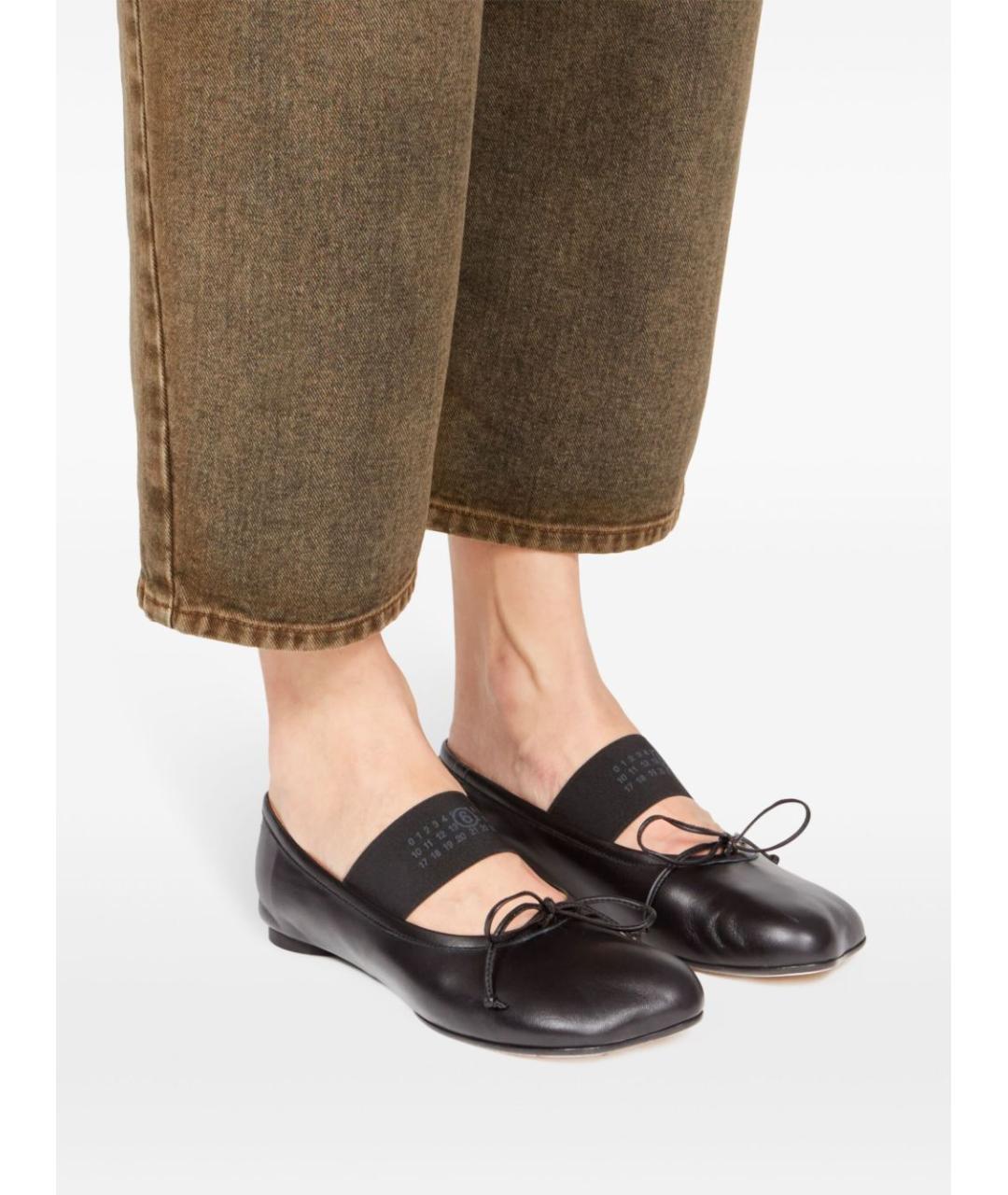 MM6 MAISON MARGIELA Черные кожаные ботинки, фото 2