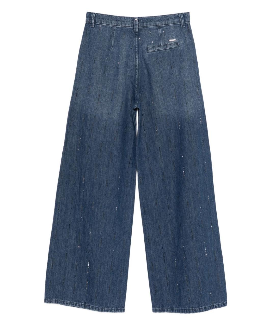 LIU JO Синие хлопковые прямые джинсы, фото 2