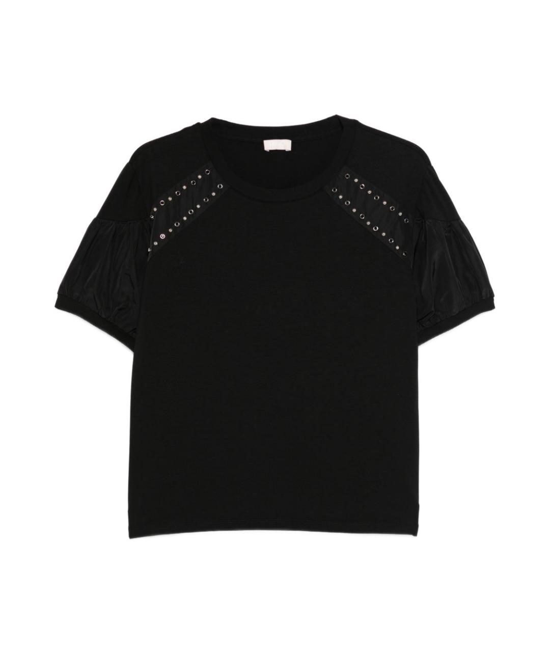 LIU JO Черная хлопковая футболка, фото 1