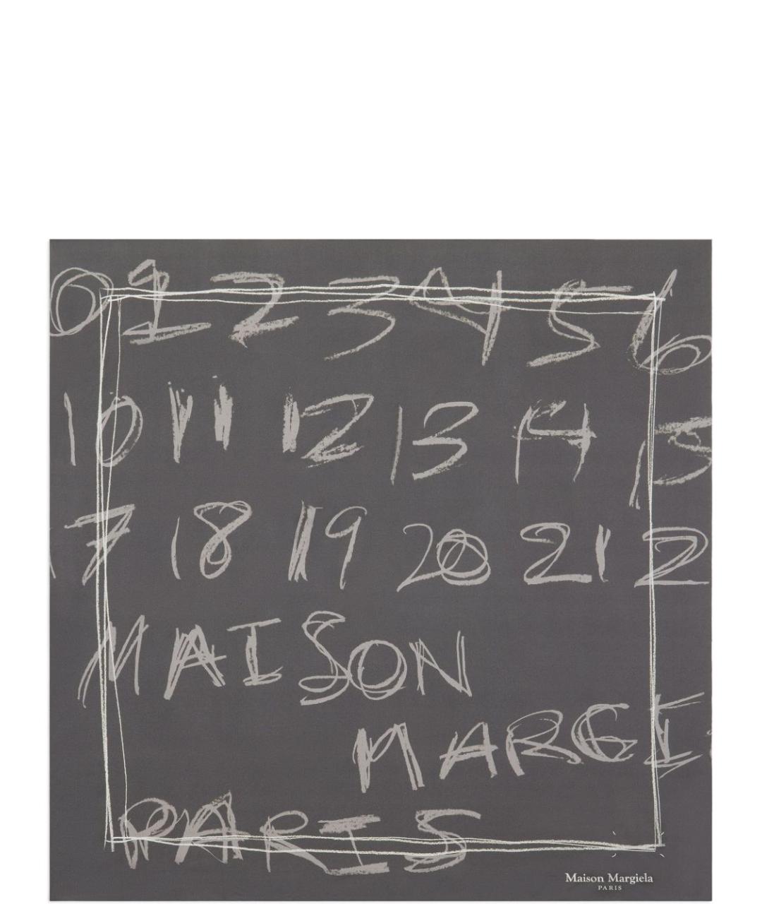 MAISON MARGIELA Серый шелковый шарф, фото 2