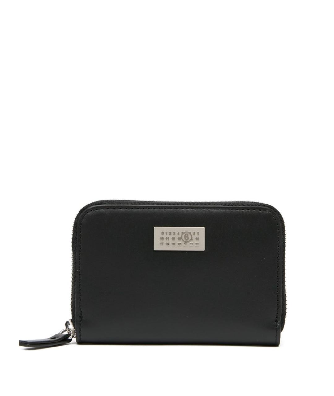 MM6 MAISON MARGIELA Черный кожаный кошелек, фото 1