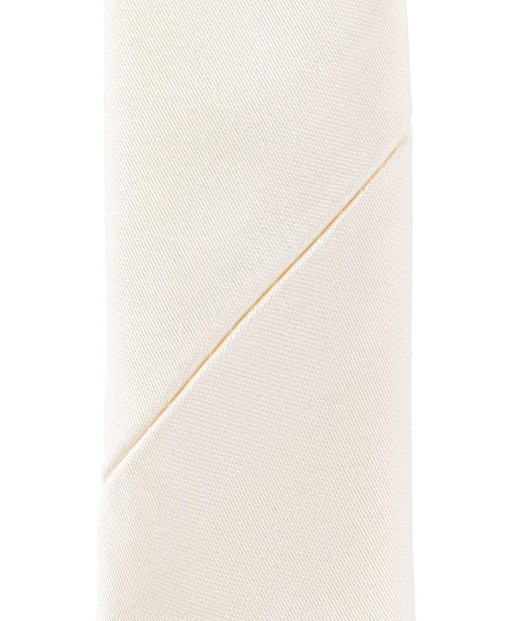 DOLCE&GABBANA Белый шелковый галстук, фото 2