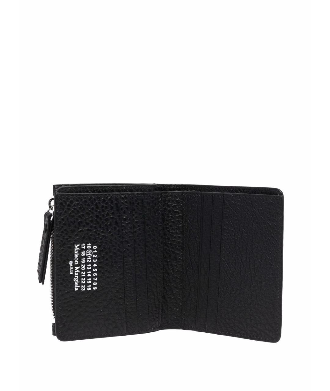MAISON MARGIELA Черный кожаный кошелек, фото 2