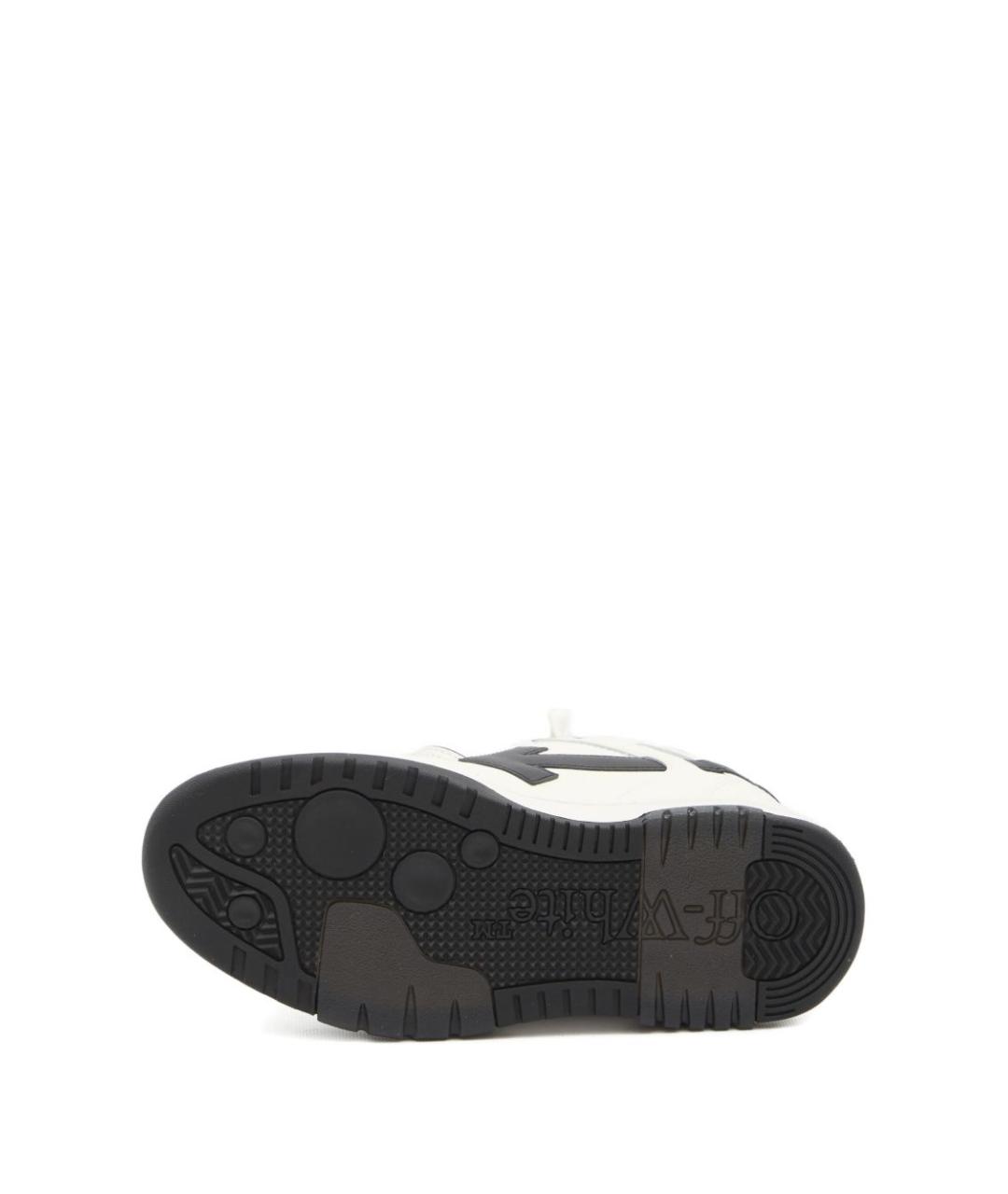 OFF-WHITE Белые кожаные низкие кроссовки / кеды, фото 2