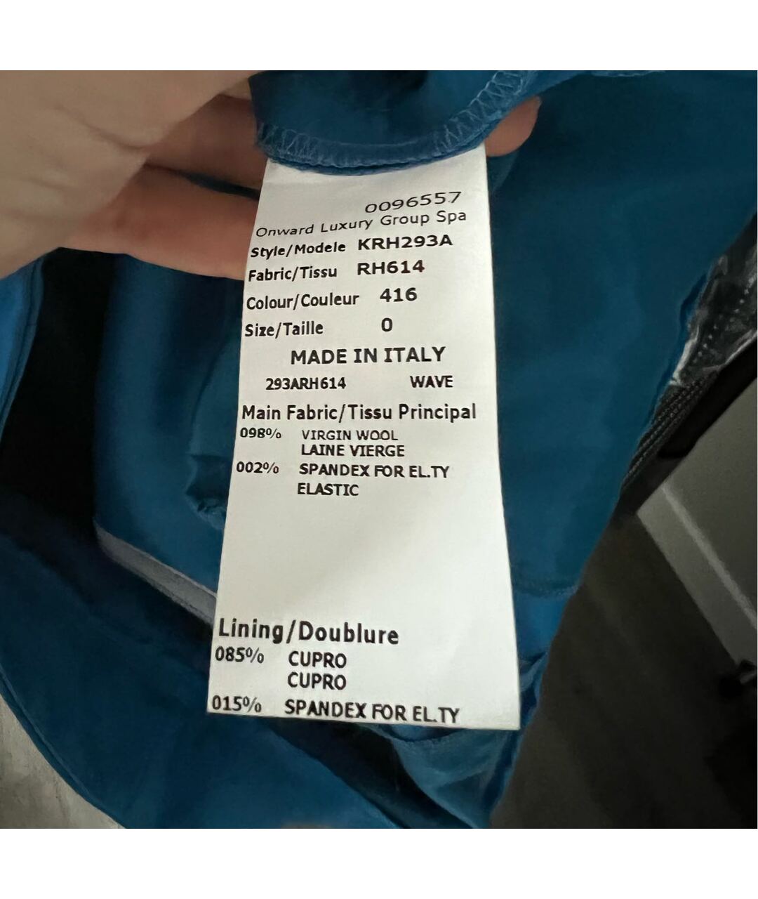 MICHAEL KORS COLLECTION Голубые шерстяные брюки узкие, фото 4