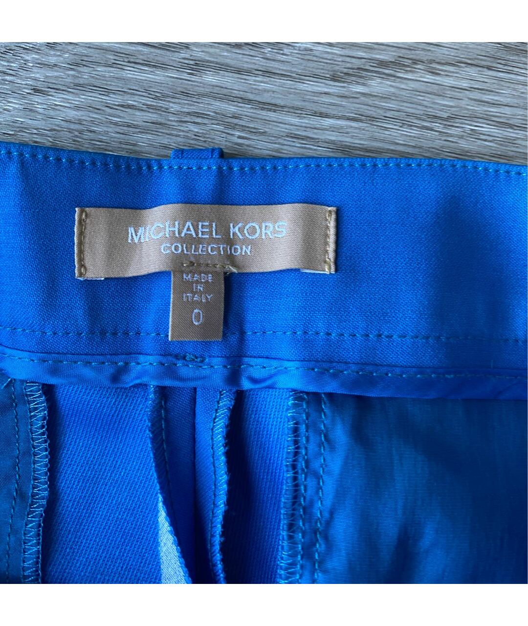 MICHAEL KORS COLLECTION Голубые шерстяные брюки узкие, фото 3