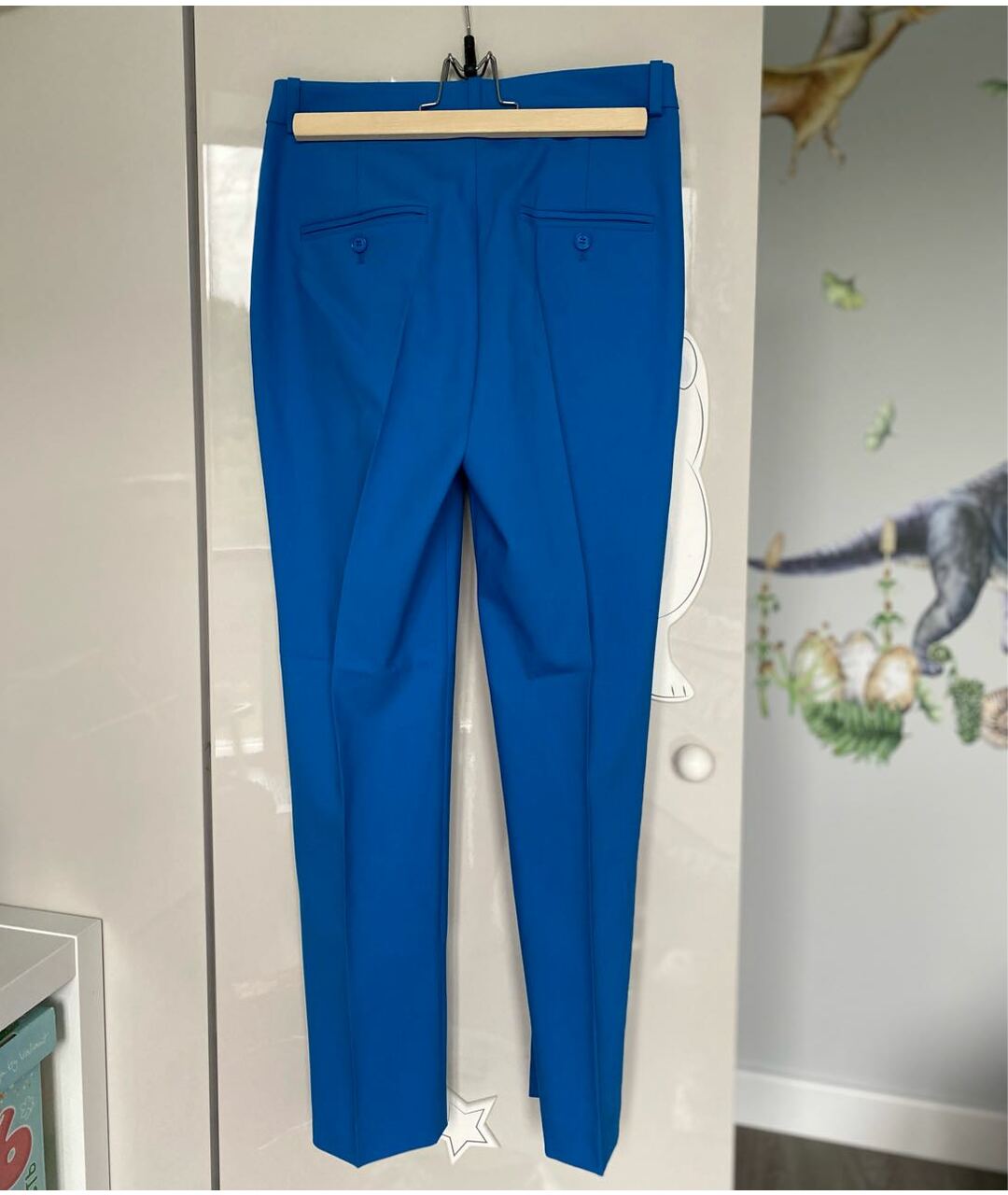 MICHAEL KORS COLLECTION Голубые шерстяные брюки узкие, фото 2