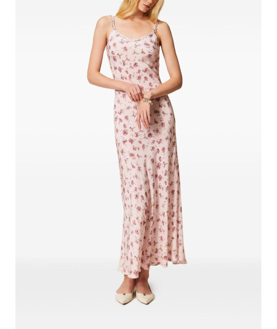 TWIN-SET Мульти вискозное повседневное платье, фото 2