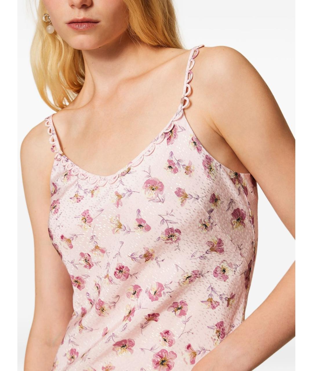 TWIN-SET Мульти вискозное повседневное платье, фото 4