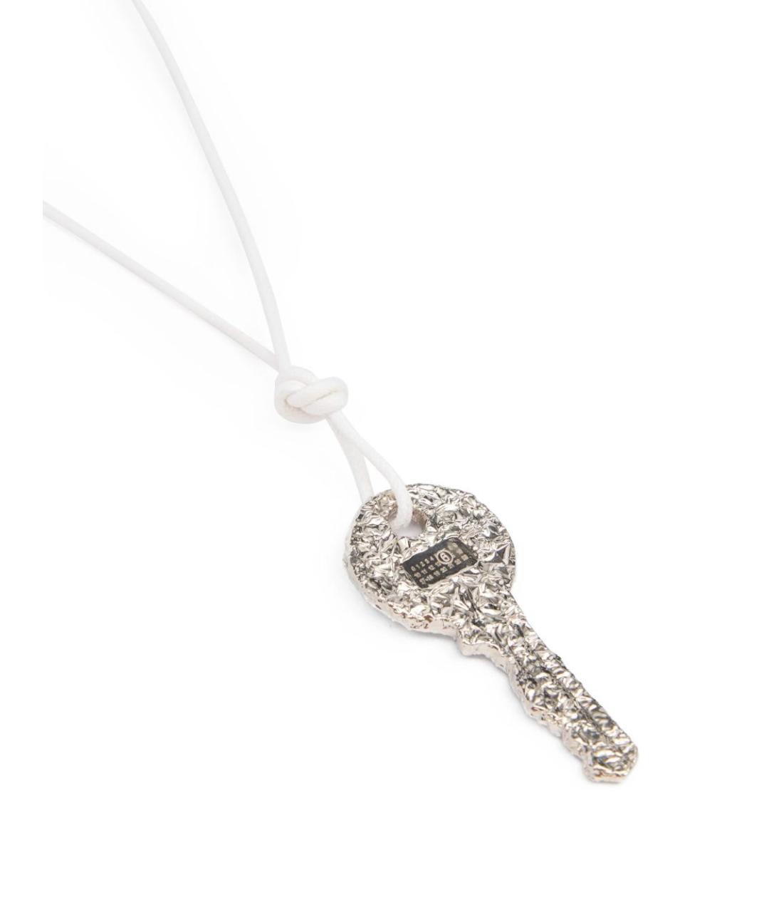 MM6 MAISON MARGIELA Серебряная металлическая подвеска, фото 3