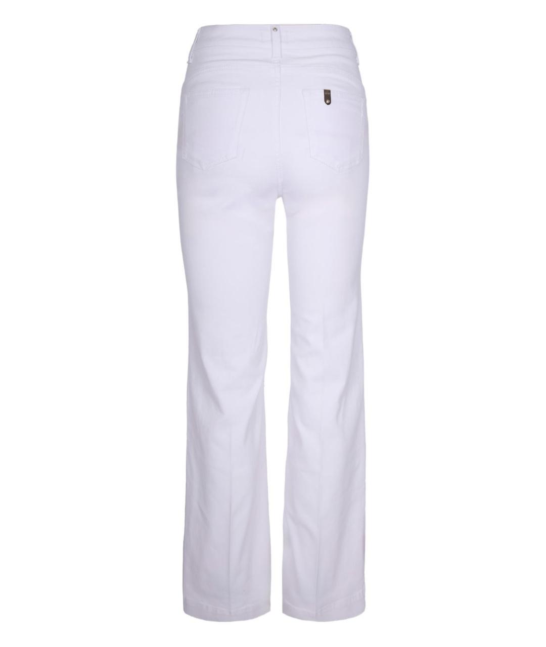 LIU JO Белые хлопковые прямые джинсы, фото 2