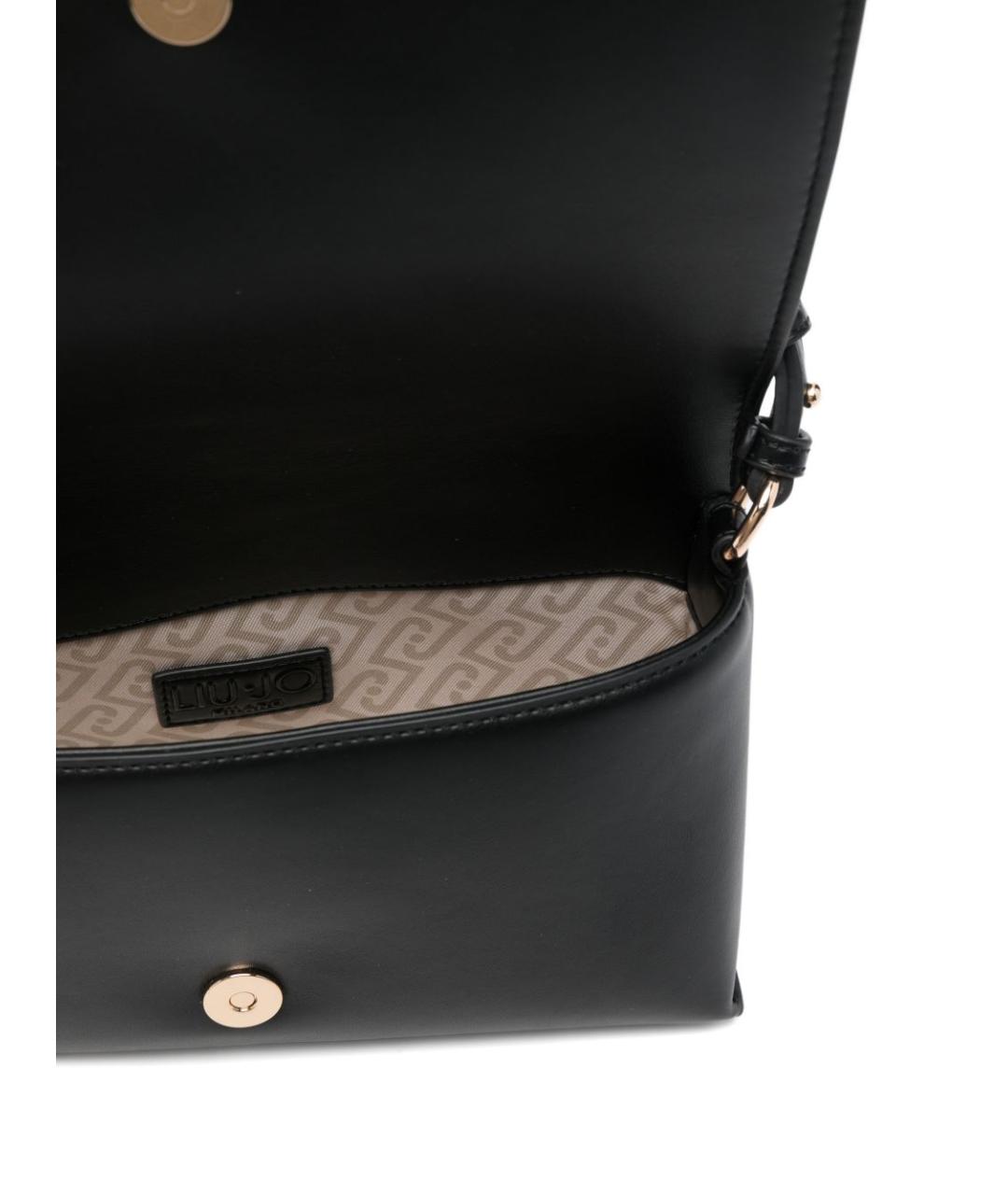 LIU JO Черная сумка через плечо из искусственной кожи, фото 3