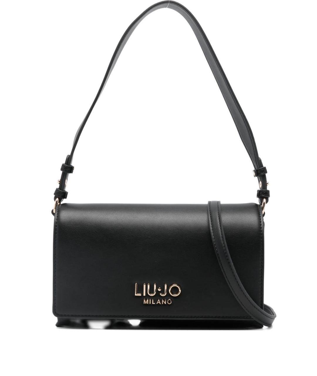 LIU JO Черная сумка через плечо из искусственной кожи, фото 1