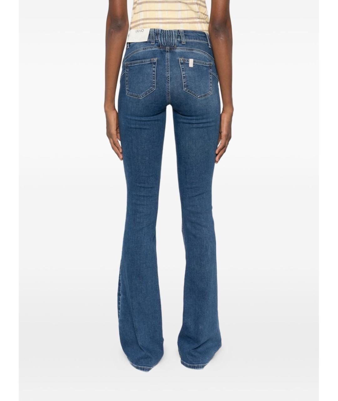 LIU JO Синие хлопковые прямые джинсы, фото 2