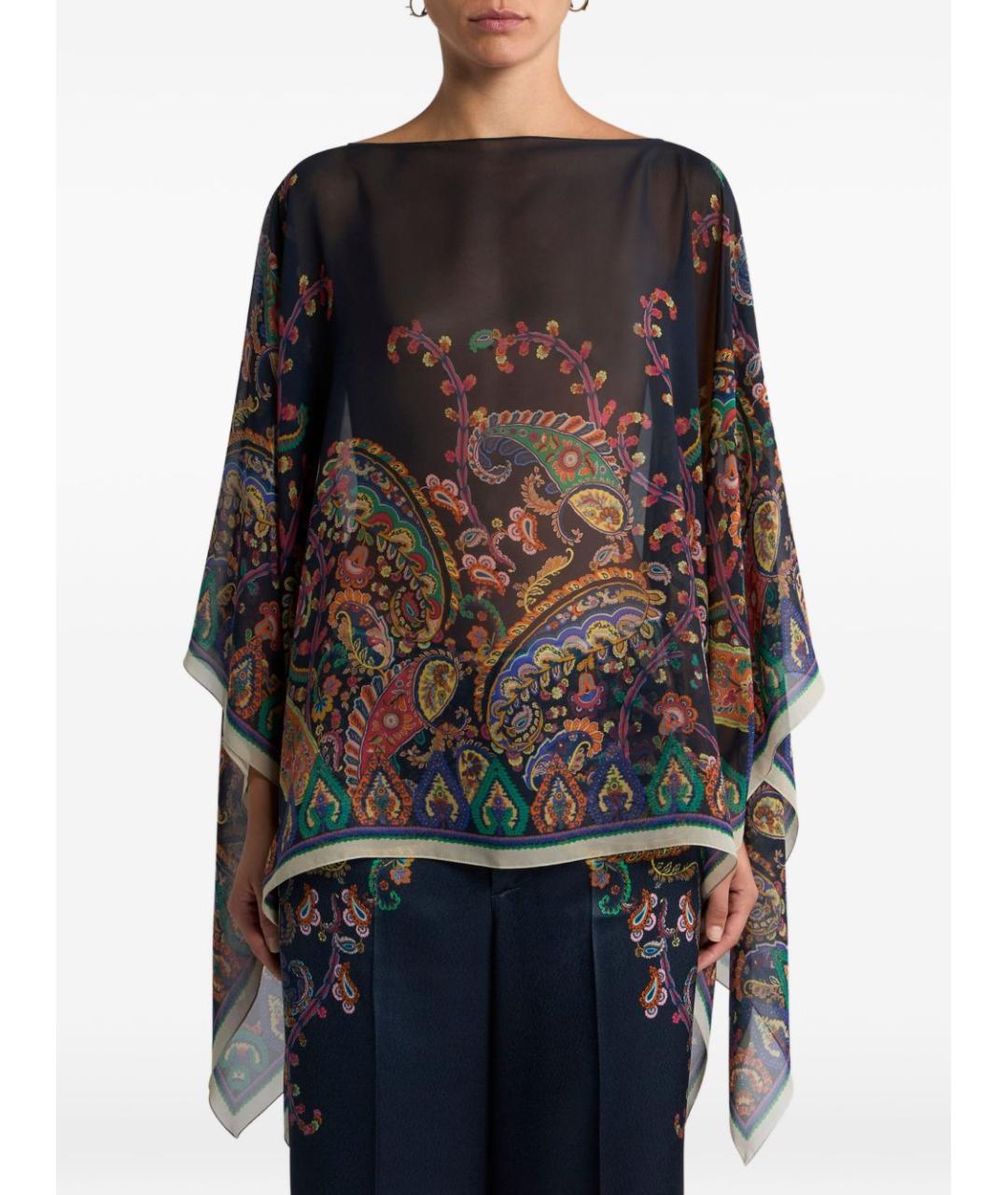 ETRO Мульти шелковое пальто, фото 3