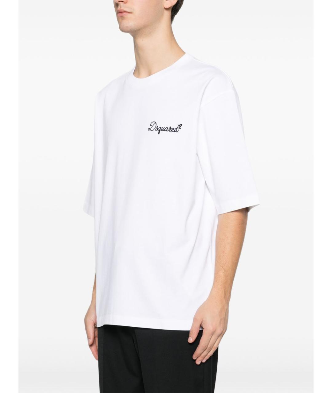 DSQUARED2 Белая хлопковая футболка, фото 4
