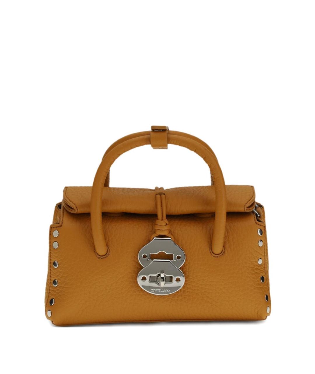 ZANELLATO Коричневая кожаная сумка с короткими ручками, фото 1